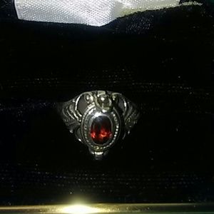 Antique Garnet Poison Ring